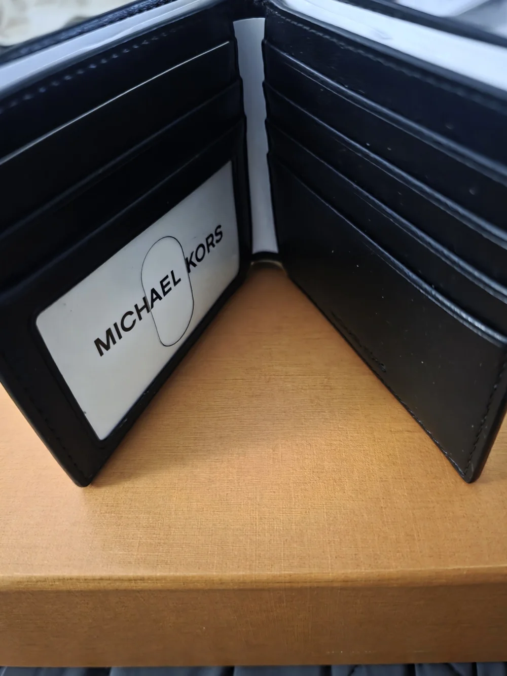 Michael Kors Black MK Signature Bifold Card & Key Holder